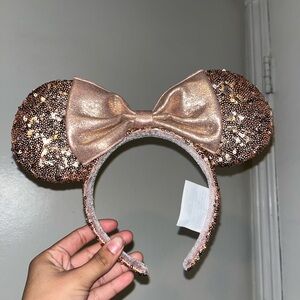 Disney Rose Gold Minnie Mouse Ears Headband